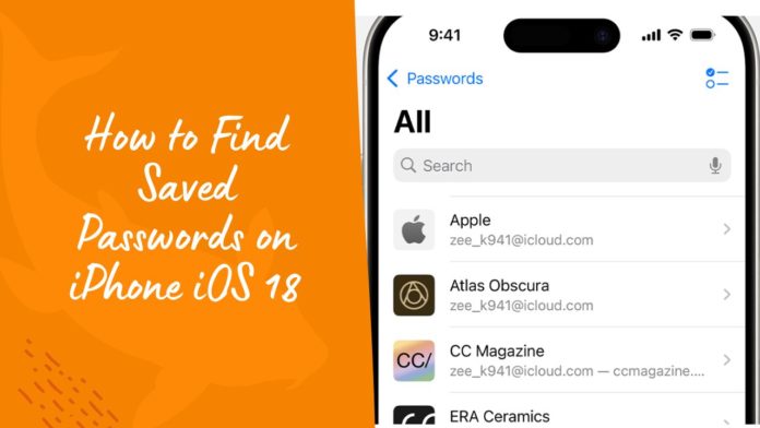 How to Find Saved Passwords on iPhone iOS 18